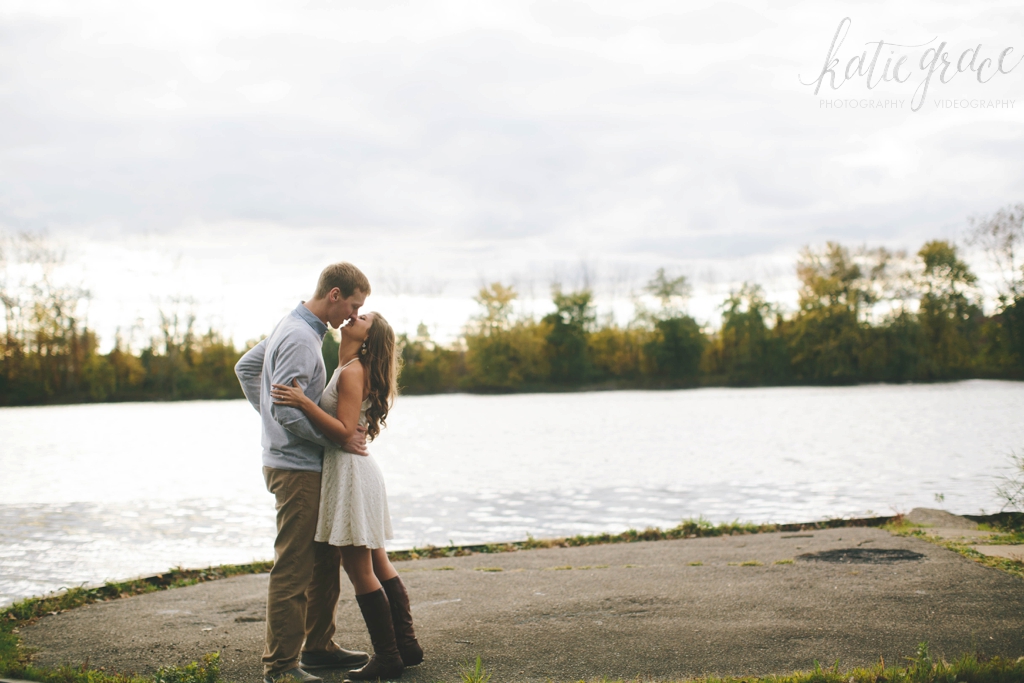 Katie Grace Photography, Grand Rapids Michigan wedding photography, river side engagement, orchard engagement
