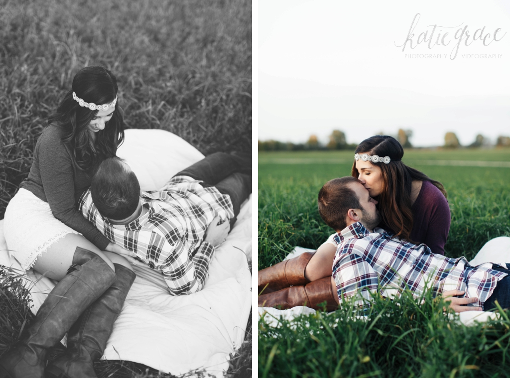 Katie Grace Photography, Grand Rapids Michigan Wedding Photography, Field Engagement