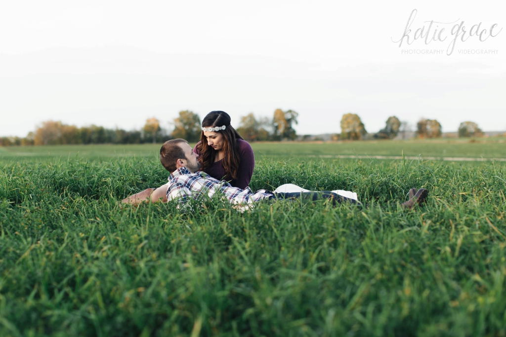Katie Grace Photography, Grand Rapids Michigan Wedding Photography, Field Engagement