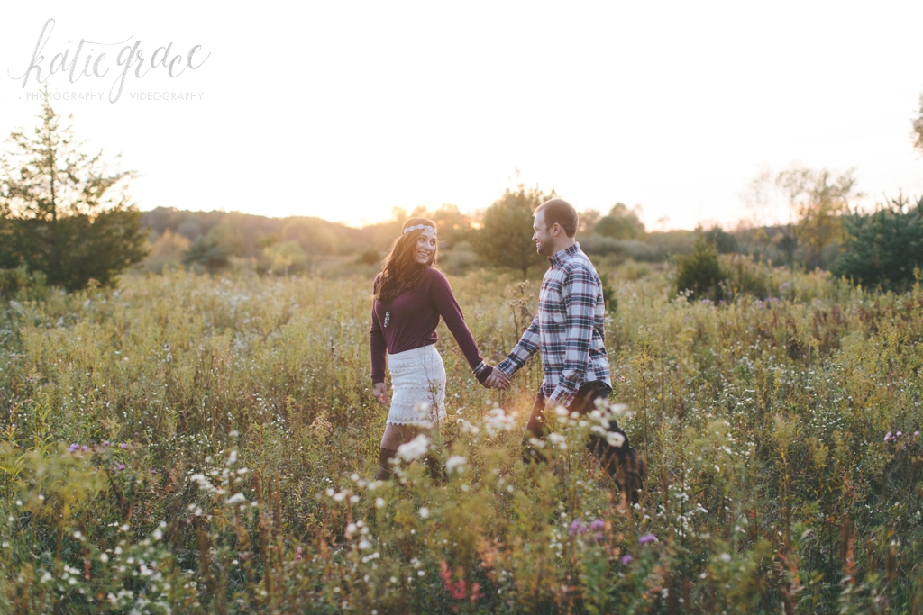 Katie Grace Photography, Grand Rapids Michigan Wedding Photography, Field Engagement