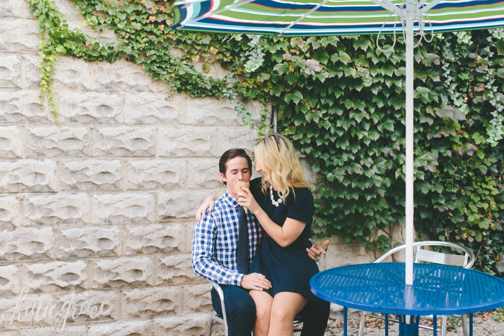 Katie Grace Photography, Grand Rapids Michigan Wedding Photography, ice cream engagement session