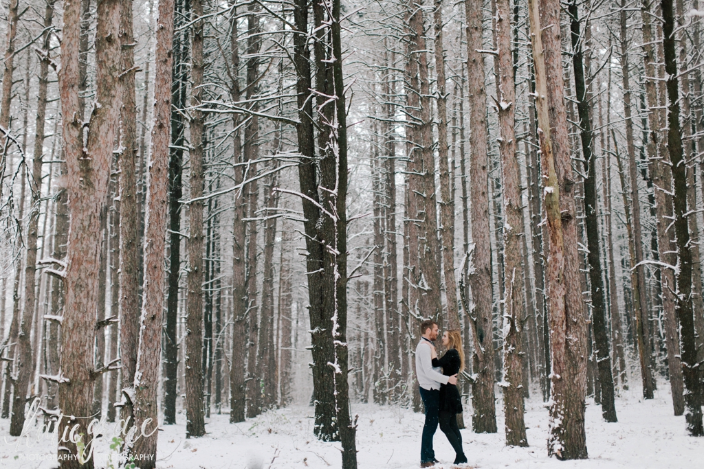 Katie Grace Photography, Grand Rapids Wedding Photography, winter snowy engagement shoot