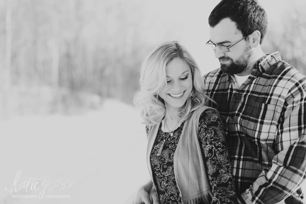 Katie Grace Photography, Grand Rapids Wedding Photography, Farm Engagement shoot, snowy winter