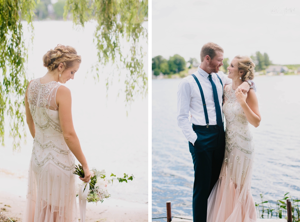 Katie Grace Photography, Lowell Wedding, River's Edge Bed & Breakfast, Outdoor Wedding, BHLD, blush wedding dress, ceremony arch, big bridal party, 12 bridesmaids