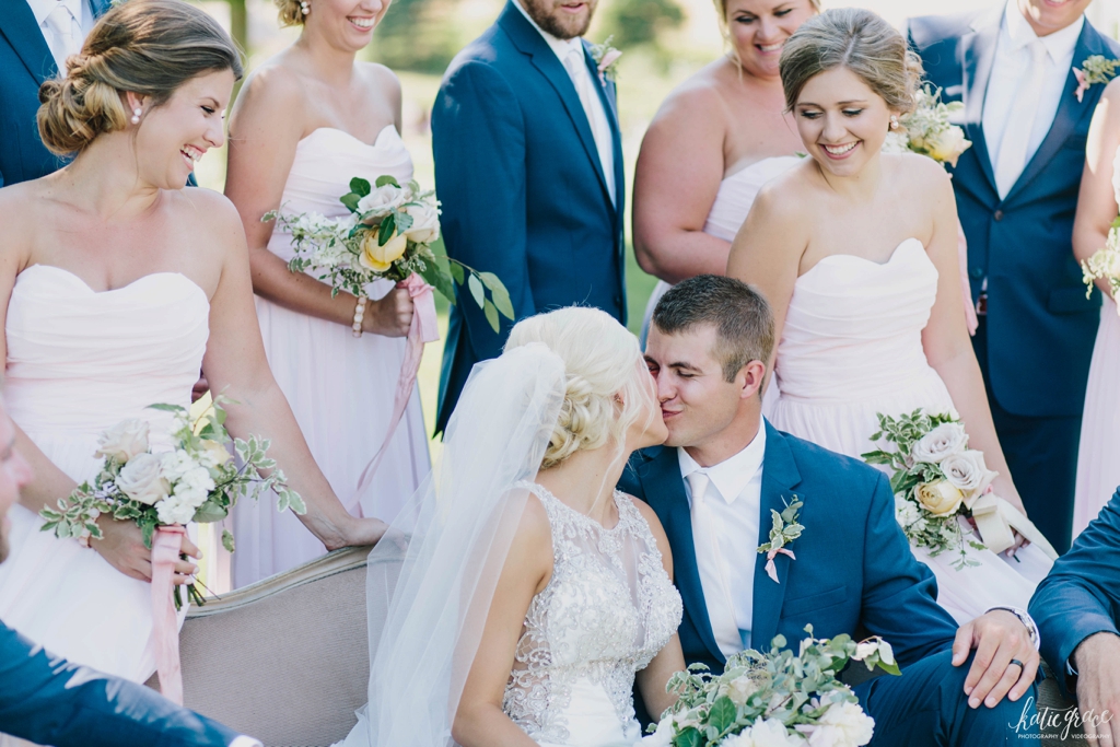 Katie Grace Photography, the barn at Monterey Valley, elegant barn wedding, blush and navy, blush bridesmaids, outdoor wedding, Grand Rapids, Michigan wedding
